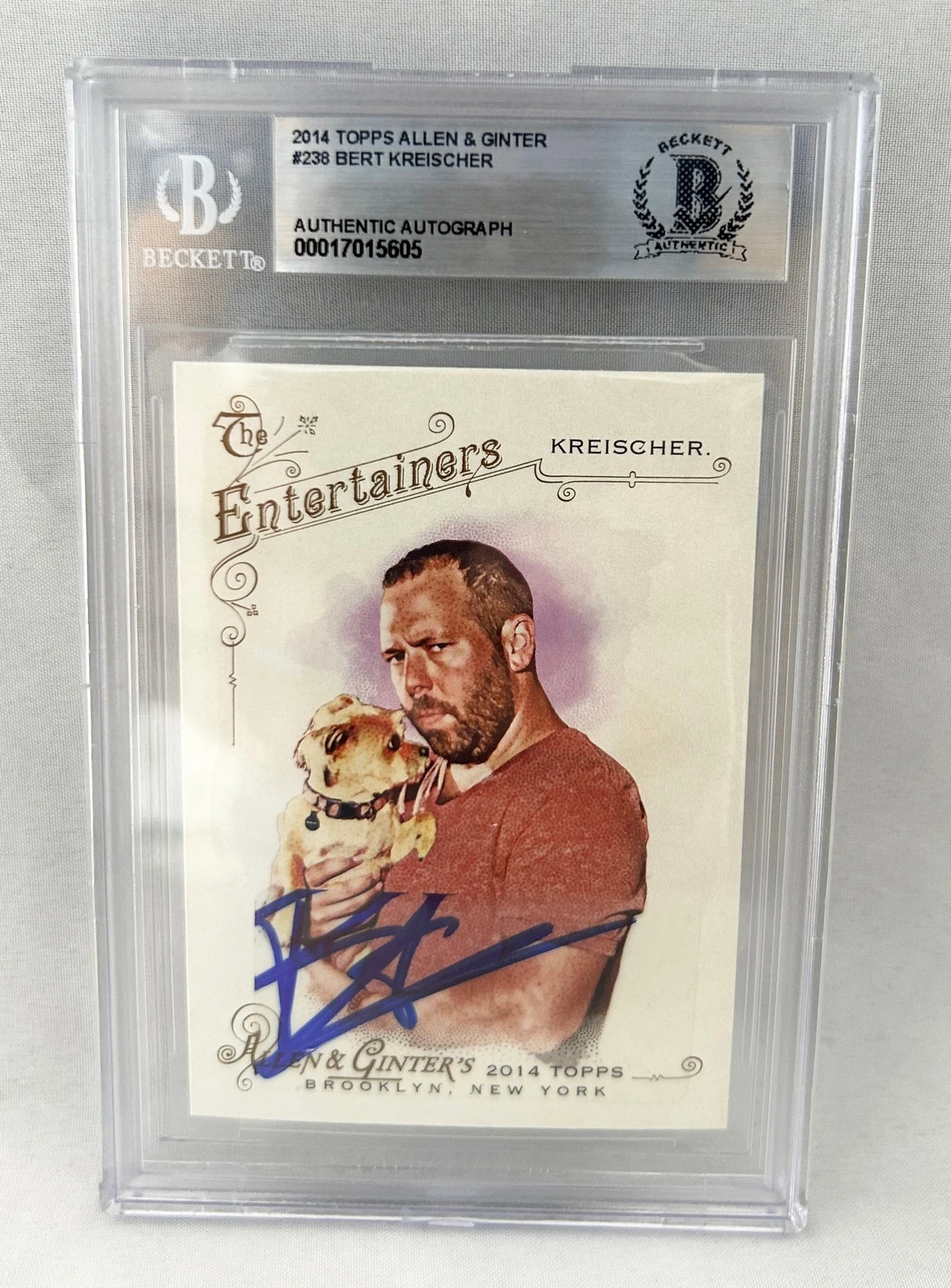 Bert Kreischer Signed Card 2014 Allen & Ginter Beckett BAS COA