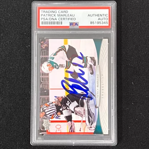 2011-12 UPPER DECK #40 PATRICK MARLEAU SIGNED CARD PSA/DNA SAN JOSE SHARKS SLABB COLLECTIBLE MEMORABILIA