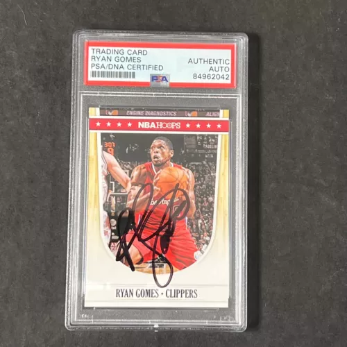 2012 PANINI #93 RYAN GOMES SIGNED CARD AUTO PSA SLABBED CLIPPERS COLLECTIBLE MEMORABILIA