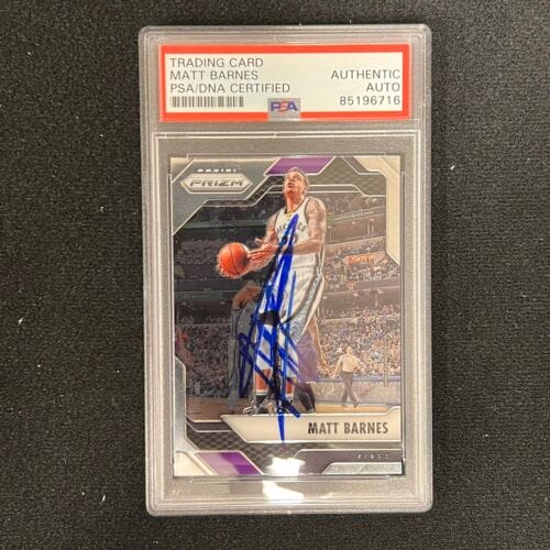 2016-17 PANINI PRIZM #118 MATT BARNES SIGNED CARD AUTO PSA SLAB KINGS COLLECTIBLE MEMORABILIA