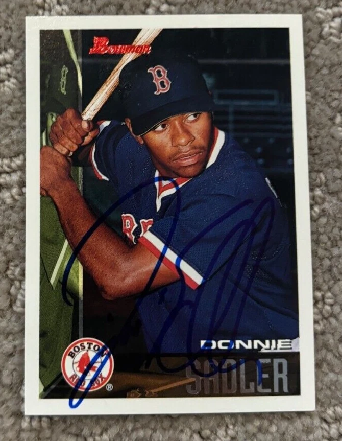 1995 Bowman #191 Donnie Sadler signed autographed card Boston Red Sox