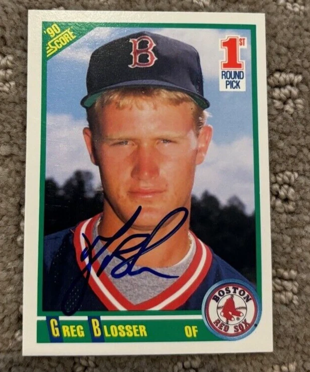 1990 SCORE 1ST PICK GREG BLOSSER SIGNED CARD BASEBALL MLB AUTOGRAPHED AUTO #681 COLLECTIBLE MEMORABILIA