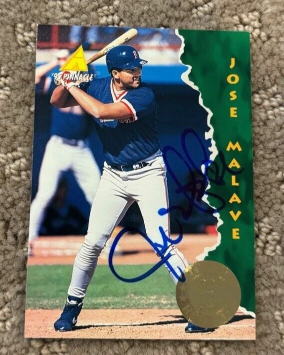 1995 Pinnacle Baseball #429 Jose Malave signed autographed card - Boston Red Sox
