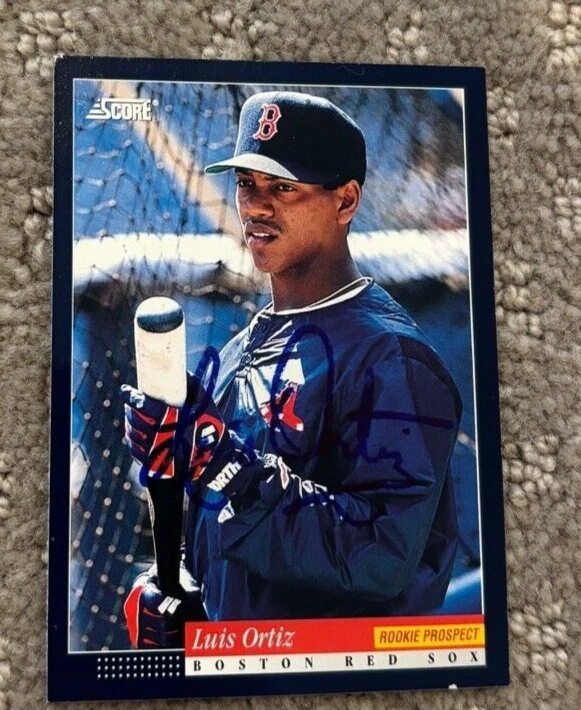 Luis Ortiz Autographed Signed Card Boston Red Sox 1994 Score