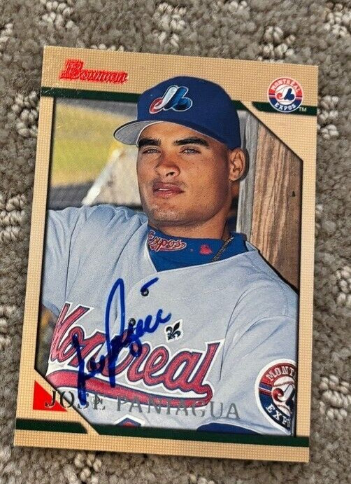 1996 Bowman Montreal Expos Baseball #152 Jose Paniagua signed autographed card