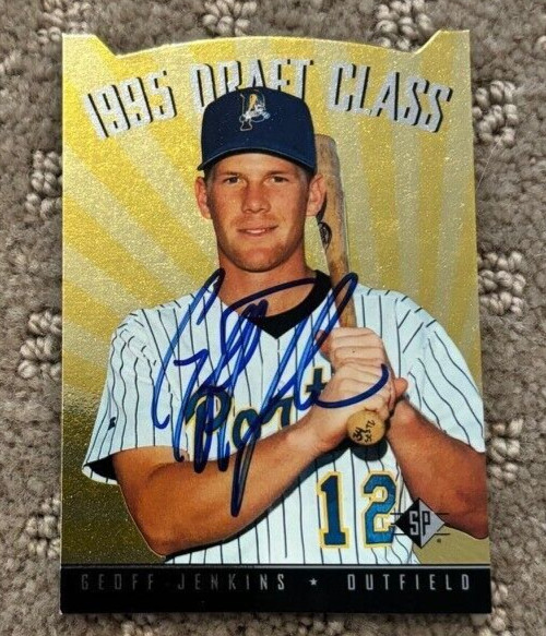 1995 SP Top Prospects #107 Geoff Jenkins signed autographed card Brewers