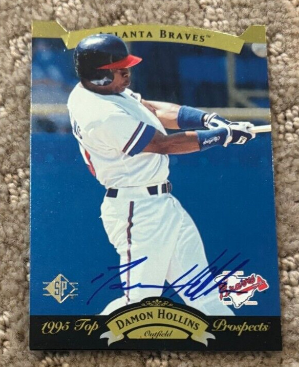 1995 SP Top Prospects #12 Damon Hollins signed autographed card Atlanta Braves