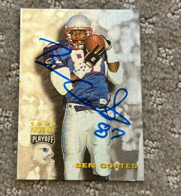 1995 Absolute Football Ben Coates signed autographed card New England Patriots