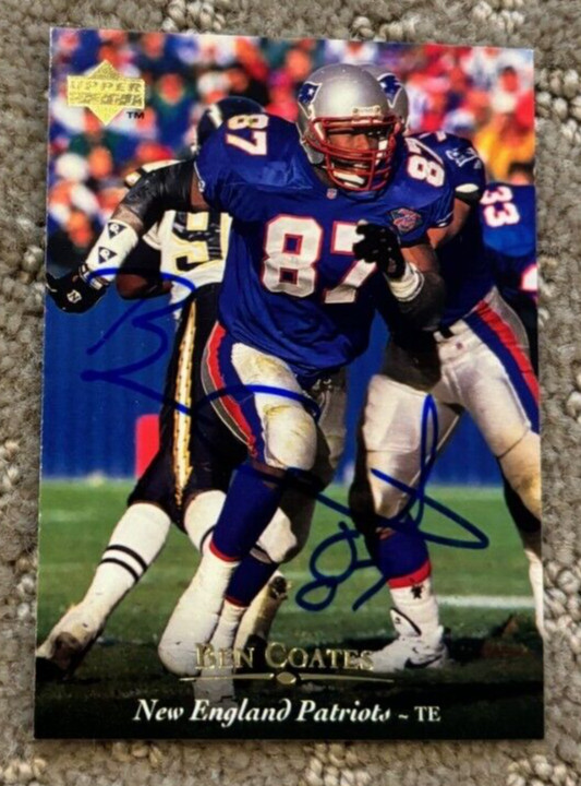 1995 Upper Deck Football #76 Ben Coates signed autographed card Patriots