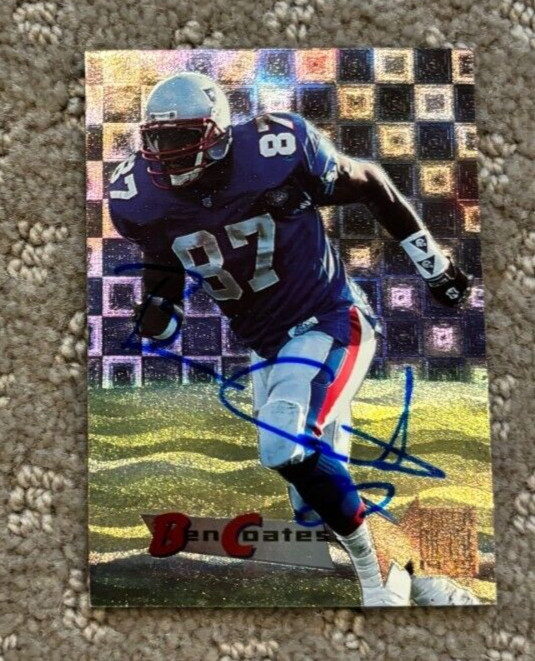 Ben Coates #113 1995 Fleer Metal New England Patriots signed autographed card