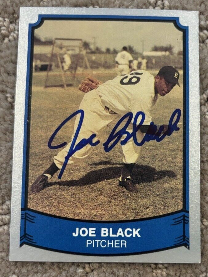 1989 Pacific Legends II Joe Black signed autographed card #177 Brooklyn Dodgers