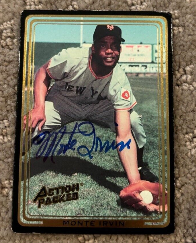 Monte Irvin new York Giants 1992 Action Packed signed autographed Baseball card