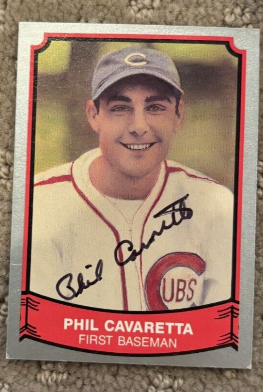 Phil Cavaretta Hand Signed 1989 Pacific Legends Chicago Cubs Autographed card