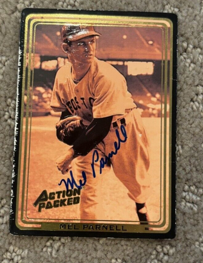 MEL PARNELL 1992 ACTION PACKED ALL STAR AUTOGRAPHED SIGNED BOSTON RED SOX CARD