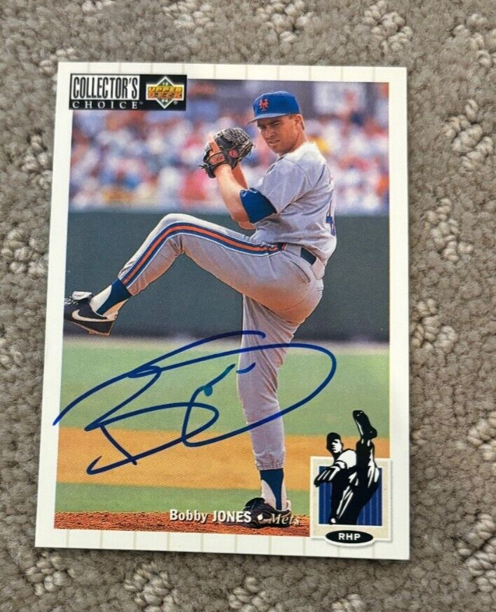 Bobby Jones signed autographed card 1994 Collector's Choice #151 New York Mets