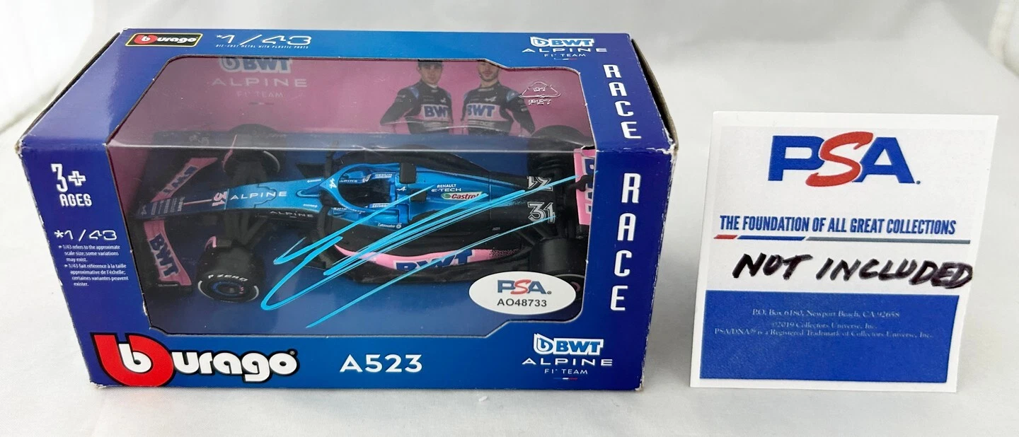 Esteban Ocon Signed Car 1:43 Alpine F1 Formula 1 JSA COA