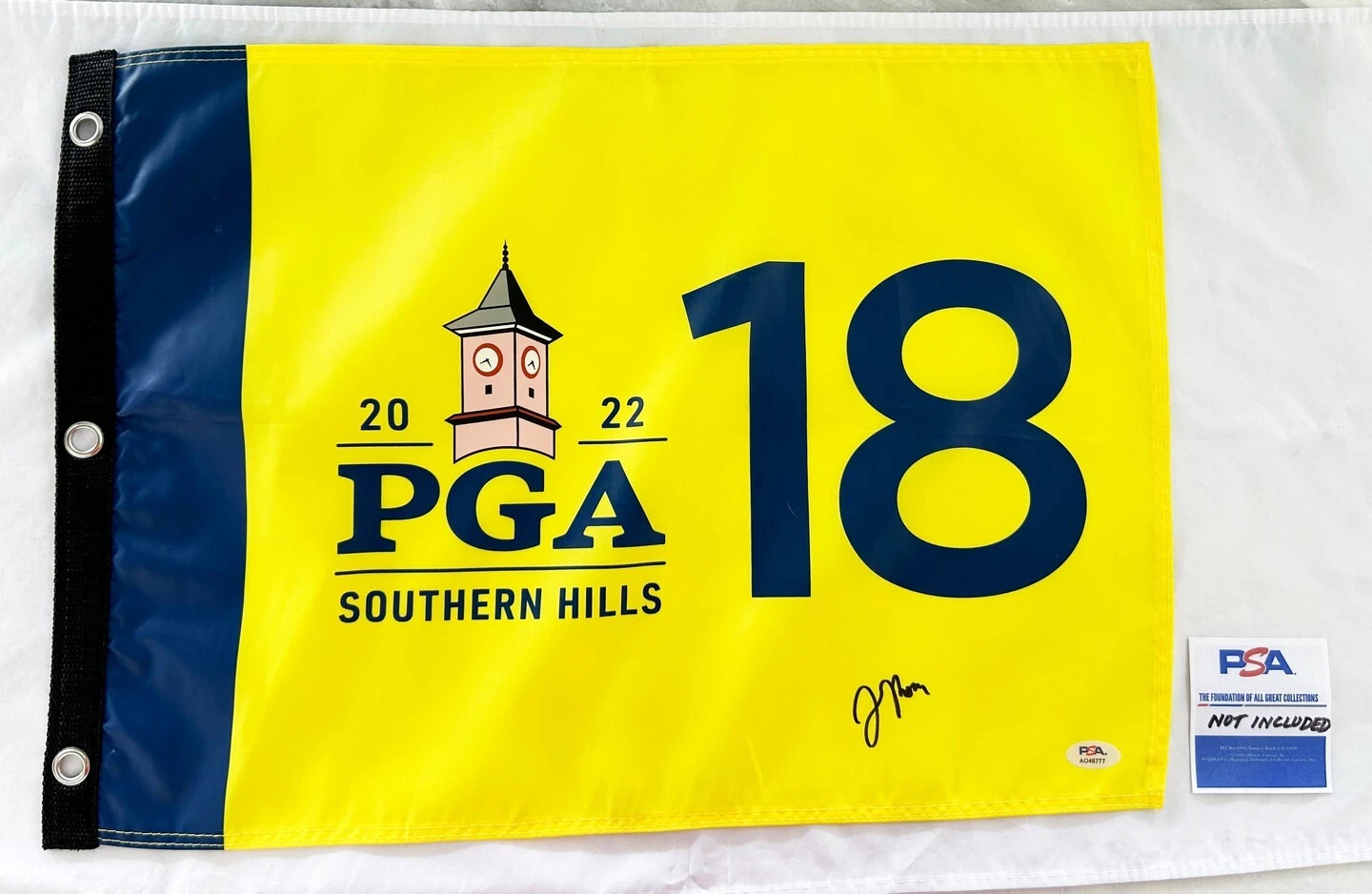 Justin Thomas Signed 2022 PGA Championship Flag PSA/DNA 2 COA