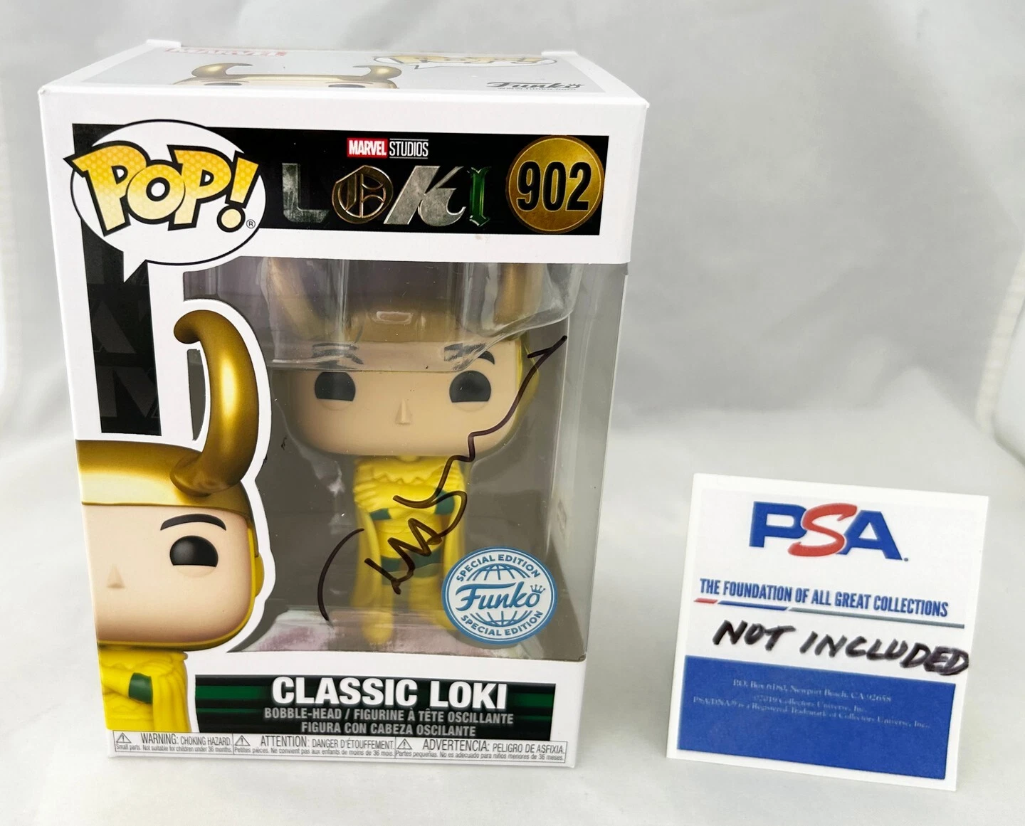 TOM HIDDLESTON SIGNED FUNKO POP CLASSIC LOKI #902 PSA/DNA COA COLLECTIBLE MEMORABILIA