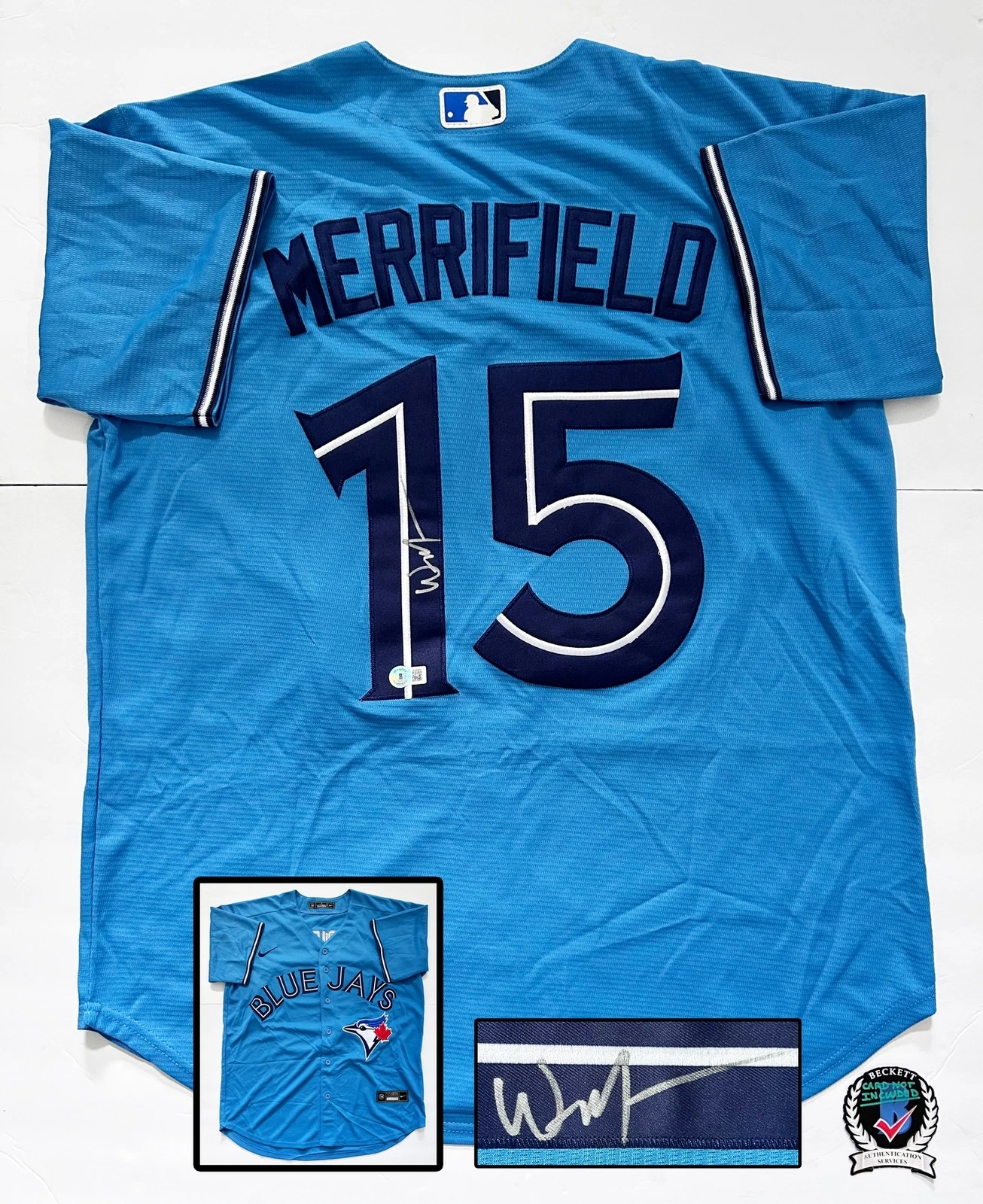 Whit Merrifield Signed Jersey Beckett Toronto Blue Jays BAS COA