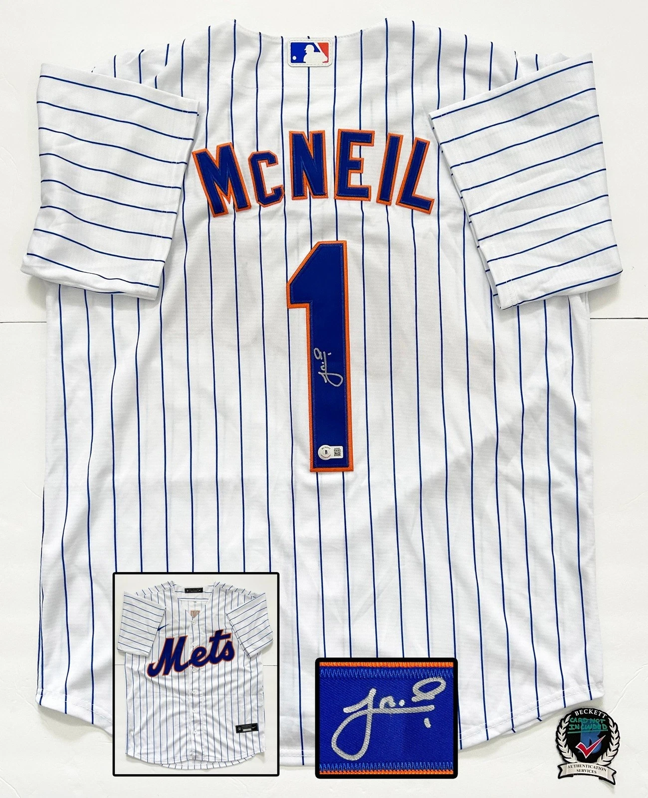 Jeff McNeil Signed Jersey New York Mets Beckett BAS COA
