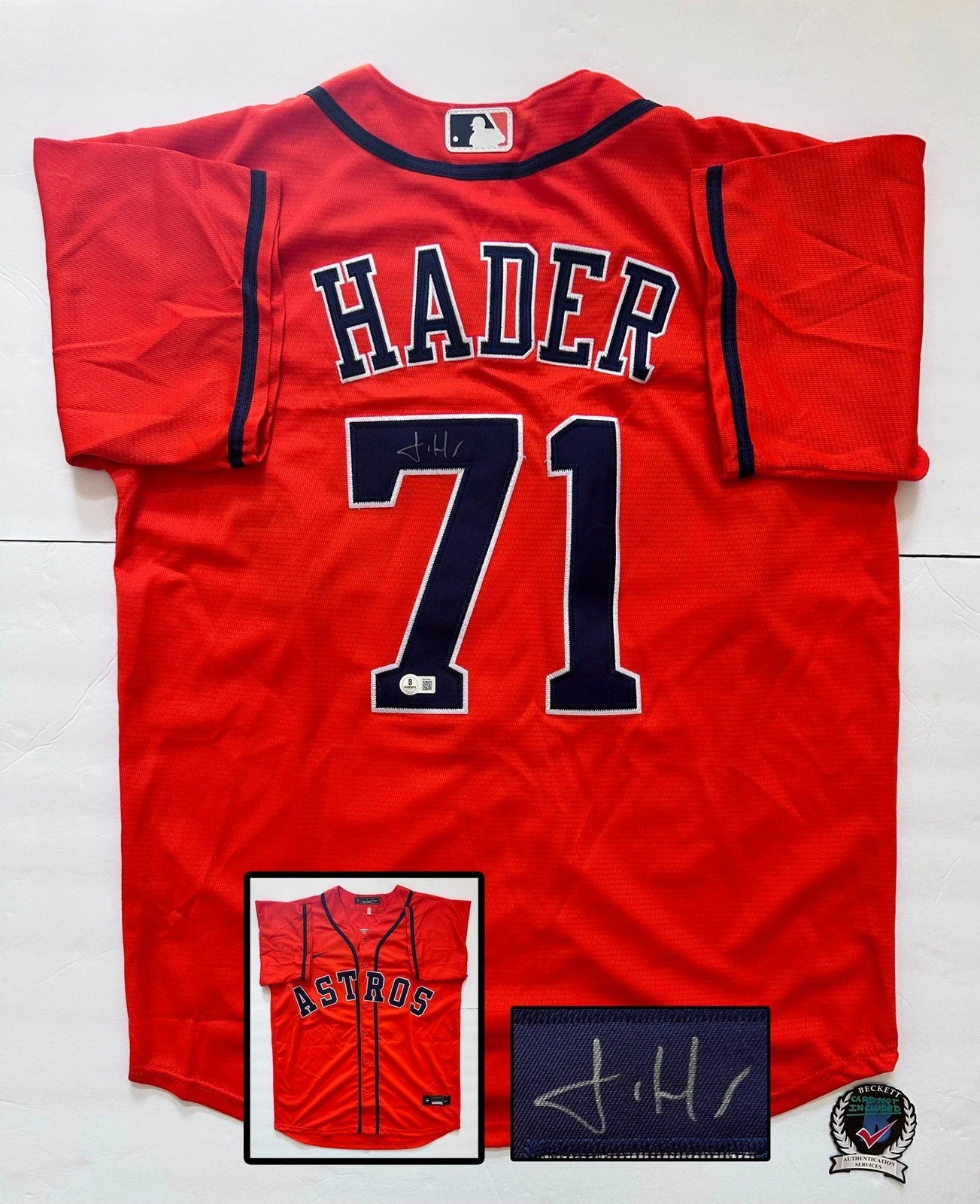 Josh Hader Signed Jersey Houston Astros Beckett BAS COA