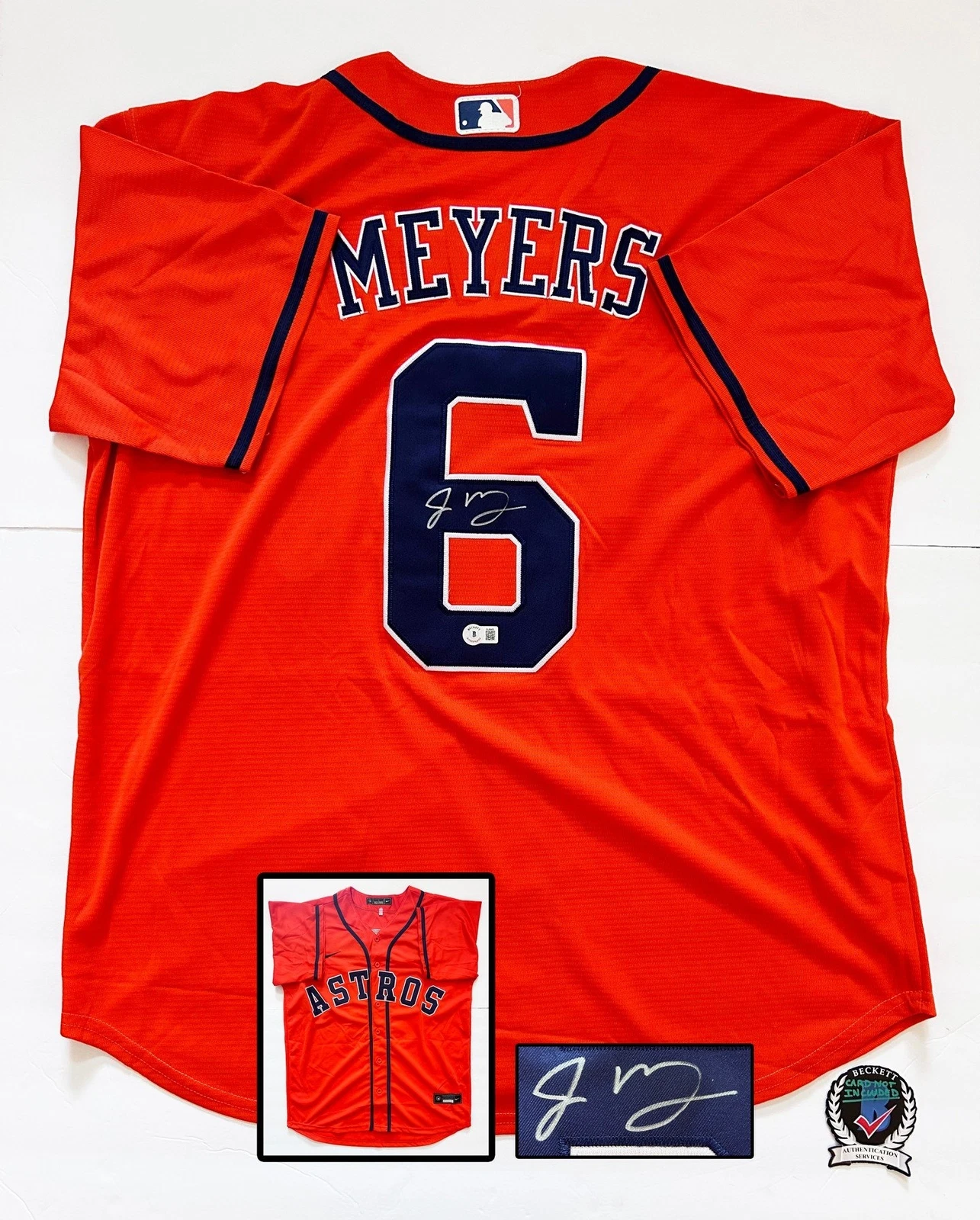 Jake Meyers Signed Jersey Houston Astros Beckett BAS COA