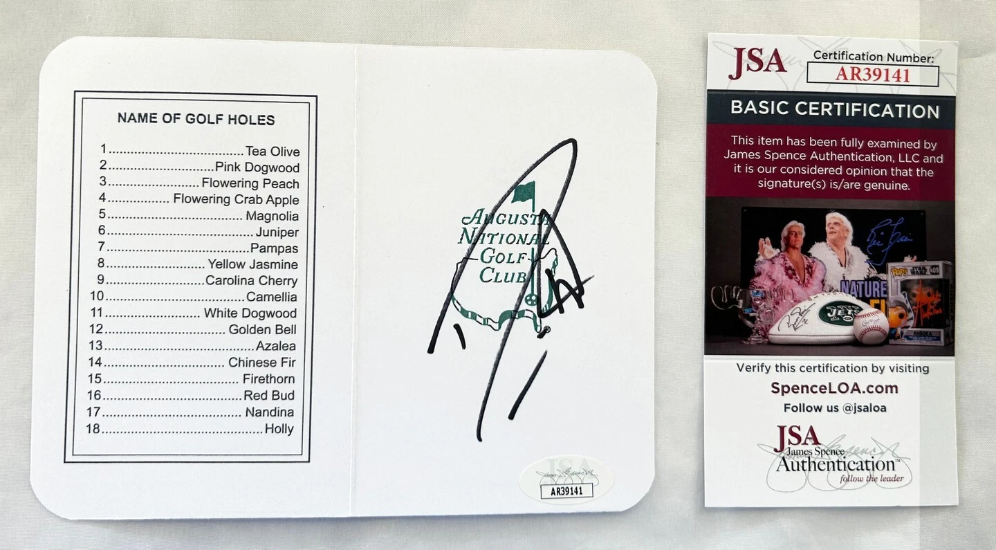 Danny Willett Signed Masters ScoreCard JSA 1 COA