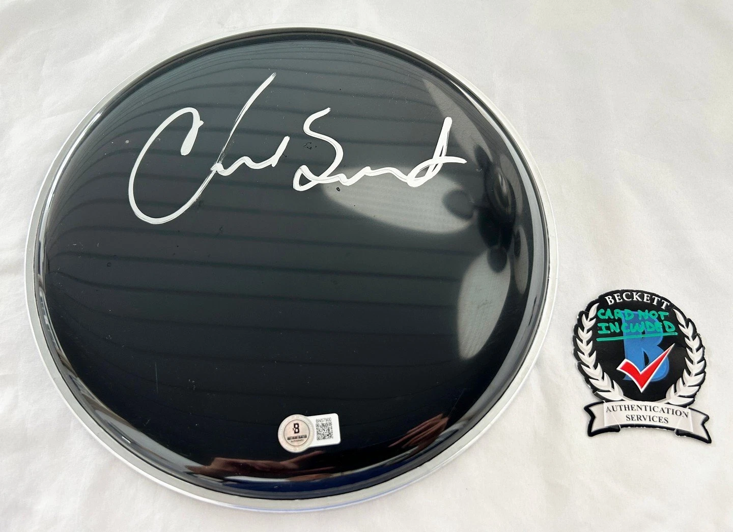 Chad Smith Signed Drumhead Red Hot Chili Peppers Beckett BAS 2 COA