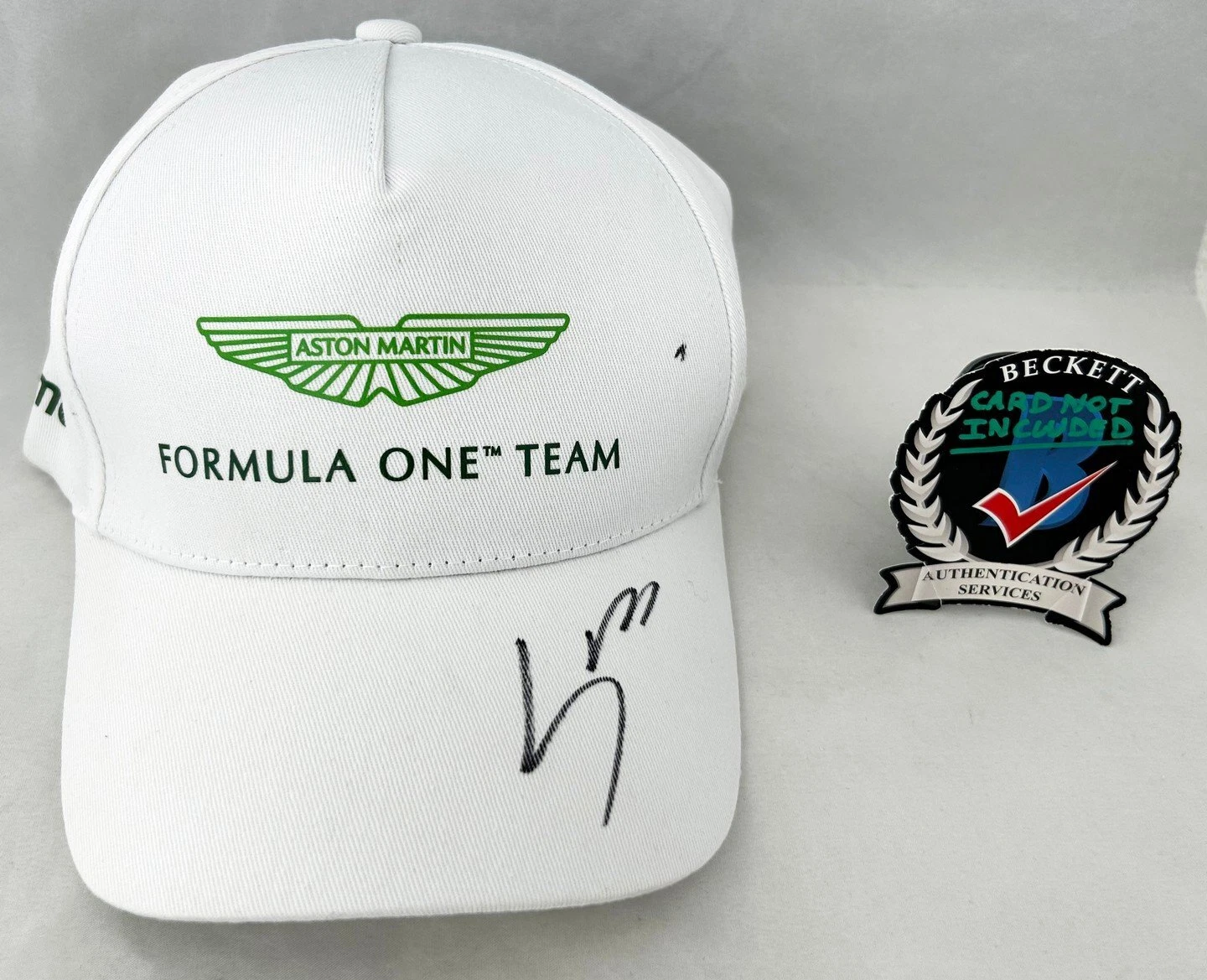 Lance Stroll Signed Hat Aston Martin Formula 1 F1 Beckett BAS COA
