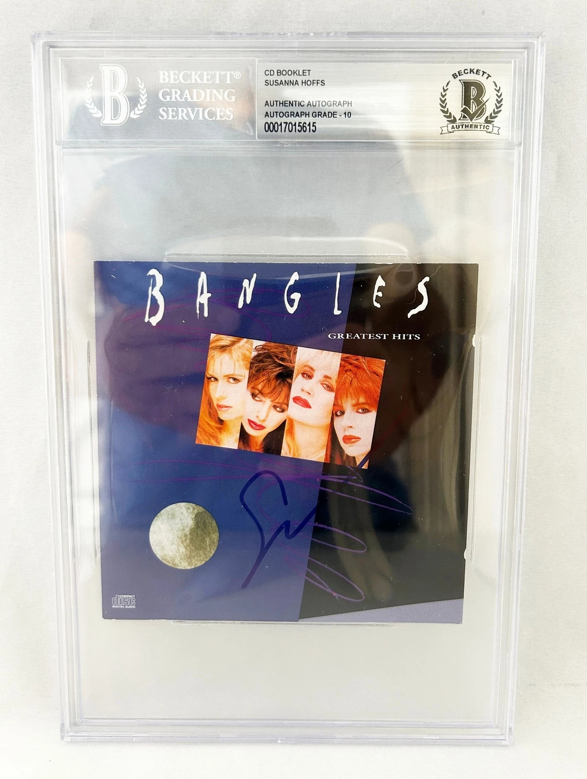 Susanna Hoffs Signed CD Cover The Bangles Beckett BAS COA