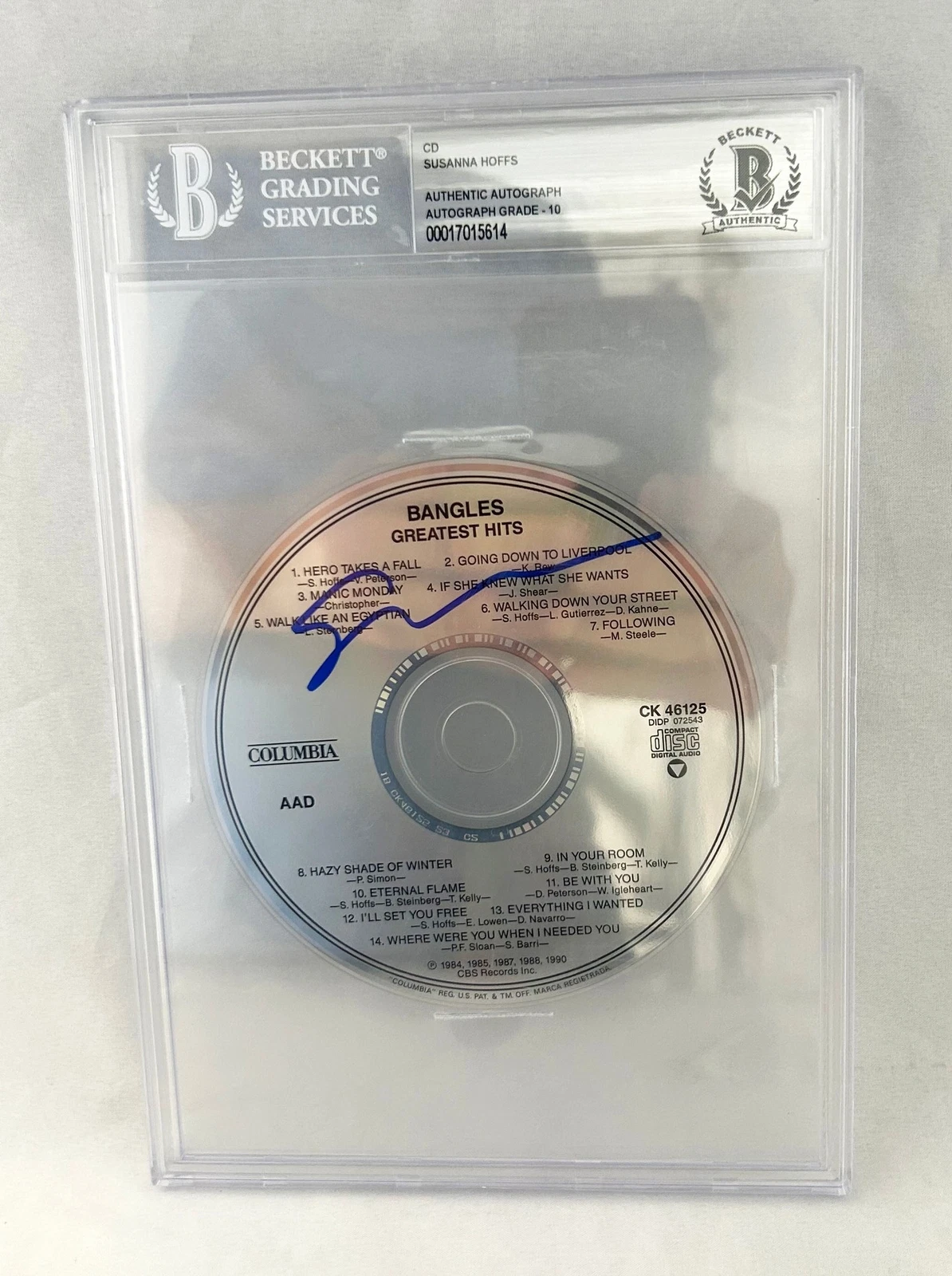 Susanna Hoffs Signed CD The Bangles Beckett BAS COA