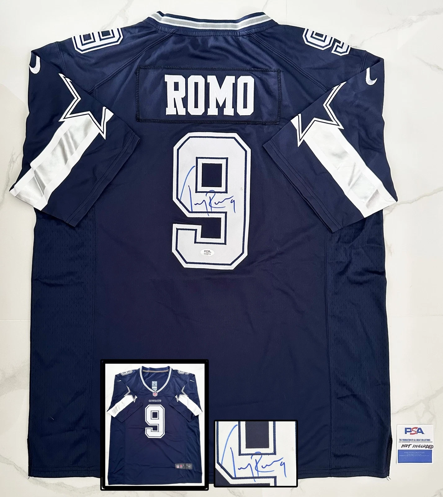 Tony Romo Signed Jersey Dallas Cowboys PSA/DNA 3 COA
