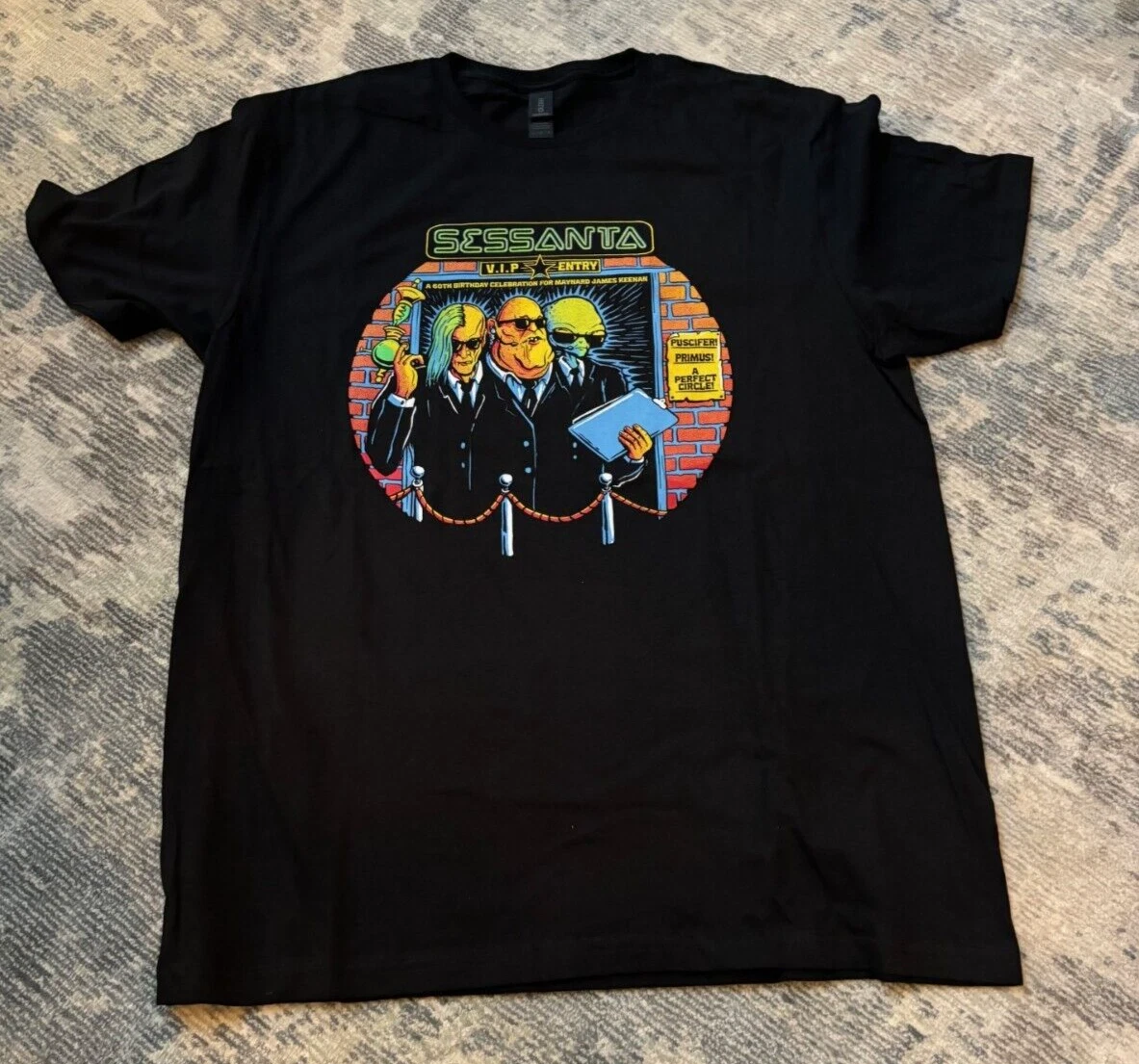 Sessanta VIP Merch T-Shirt Large Brand New Primus Puscifer Perfect Circle