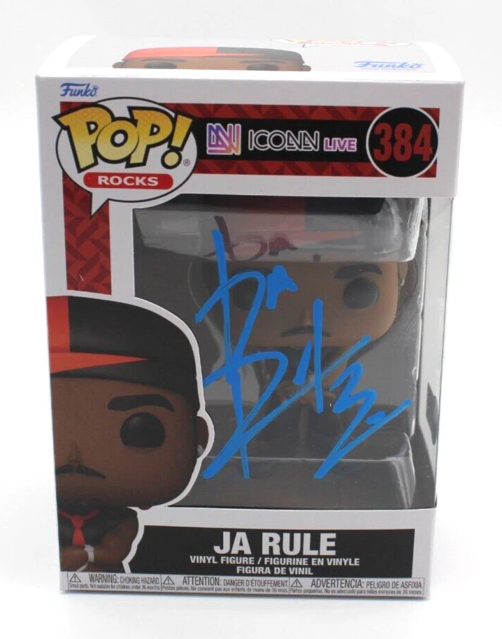 Ja Rule Signed Funko Pop 384 Rocks Icon Live w/Beckett COA BM61805 Window Swap