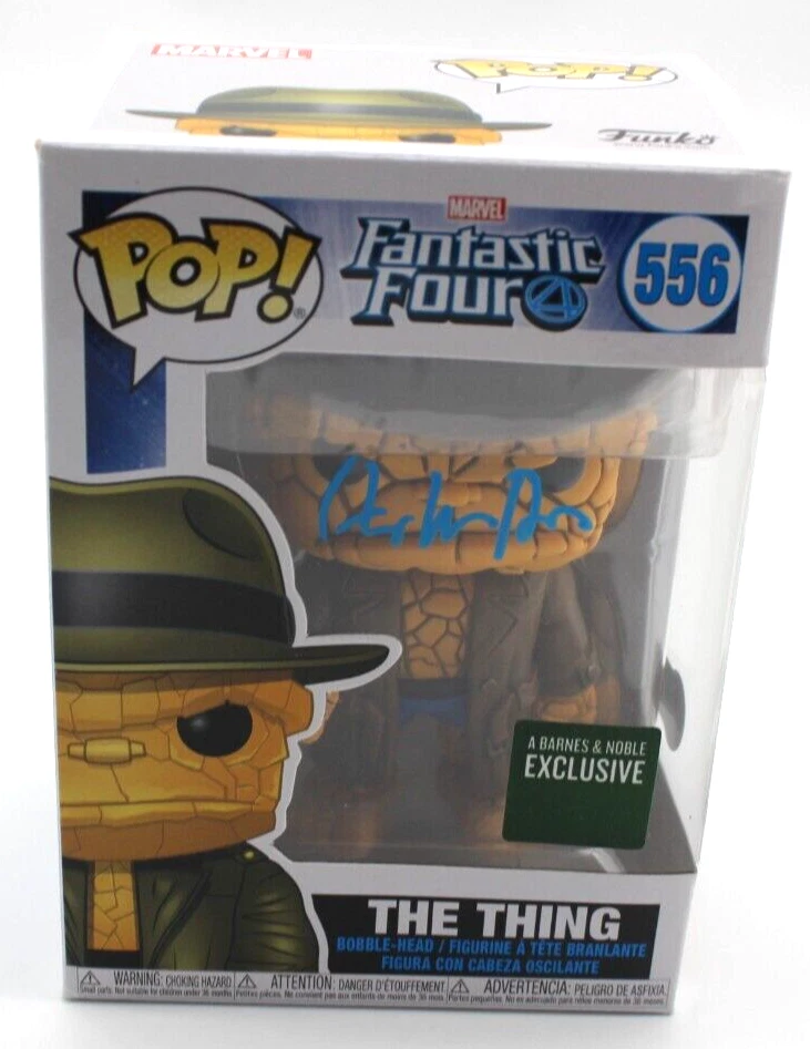 Ebon Moss-Bachrach Signed Fantastic Four The Thing Funko Pop 556 w/Beckett COA