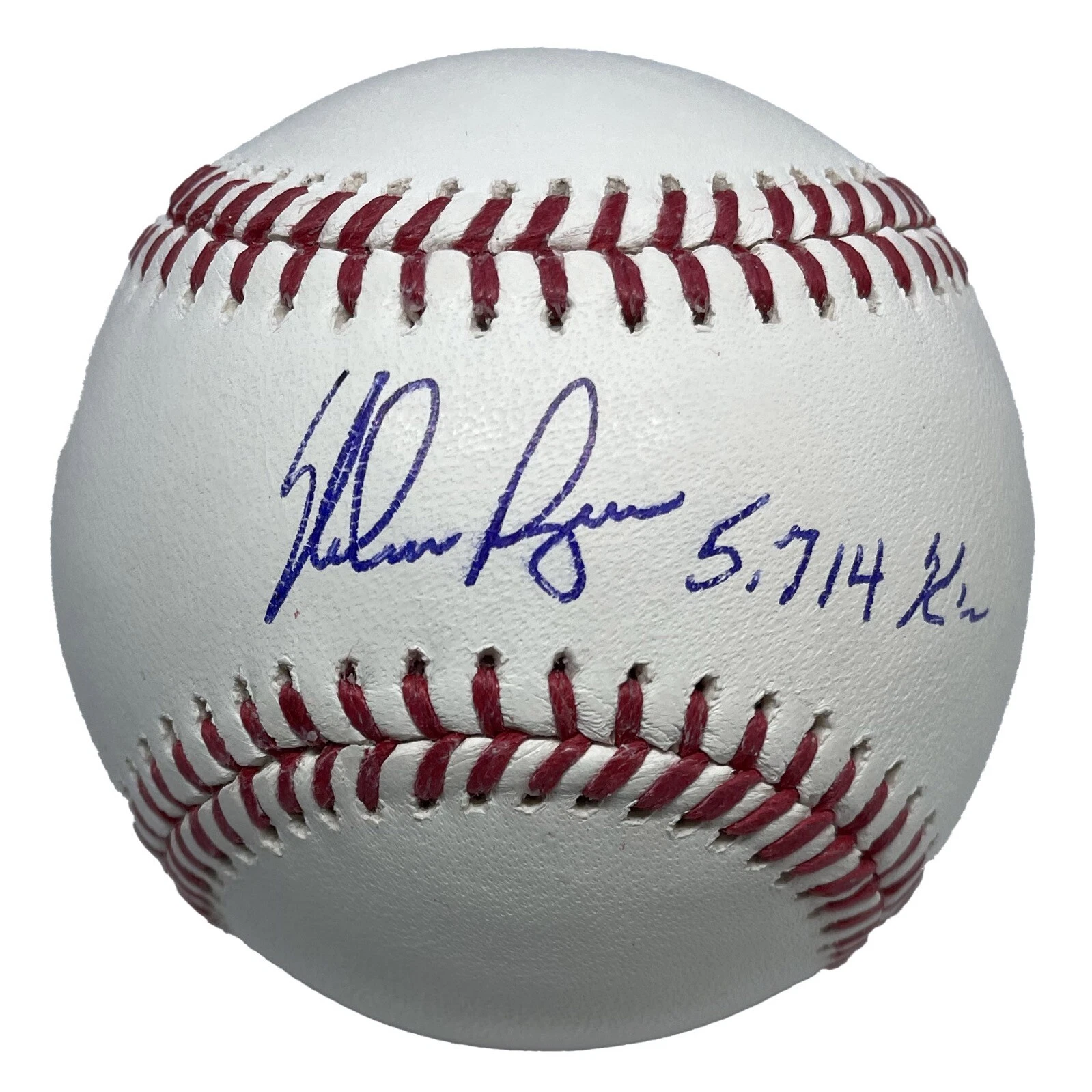 Nolan Ryan Signed MLB Baseball AIV B018077 w/ 5,714 Ks inscription
