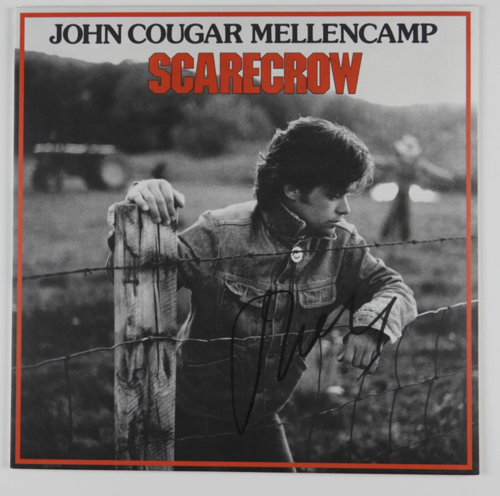 John Cougar Mellencamp JSA Signed Autograph Album Vinyl Record LP Scarecrow