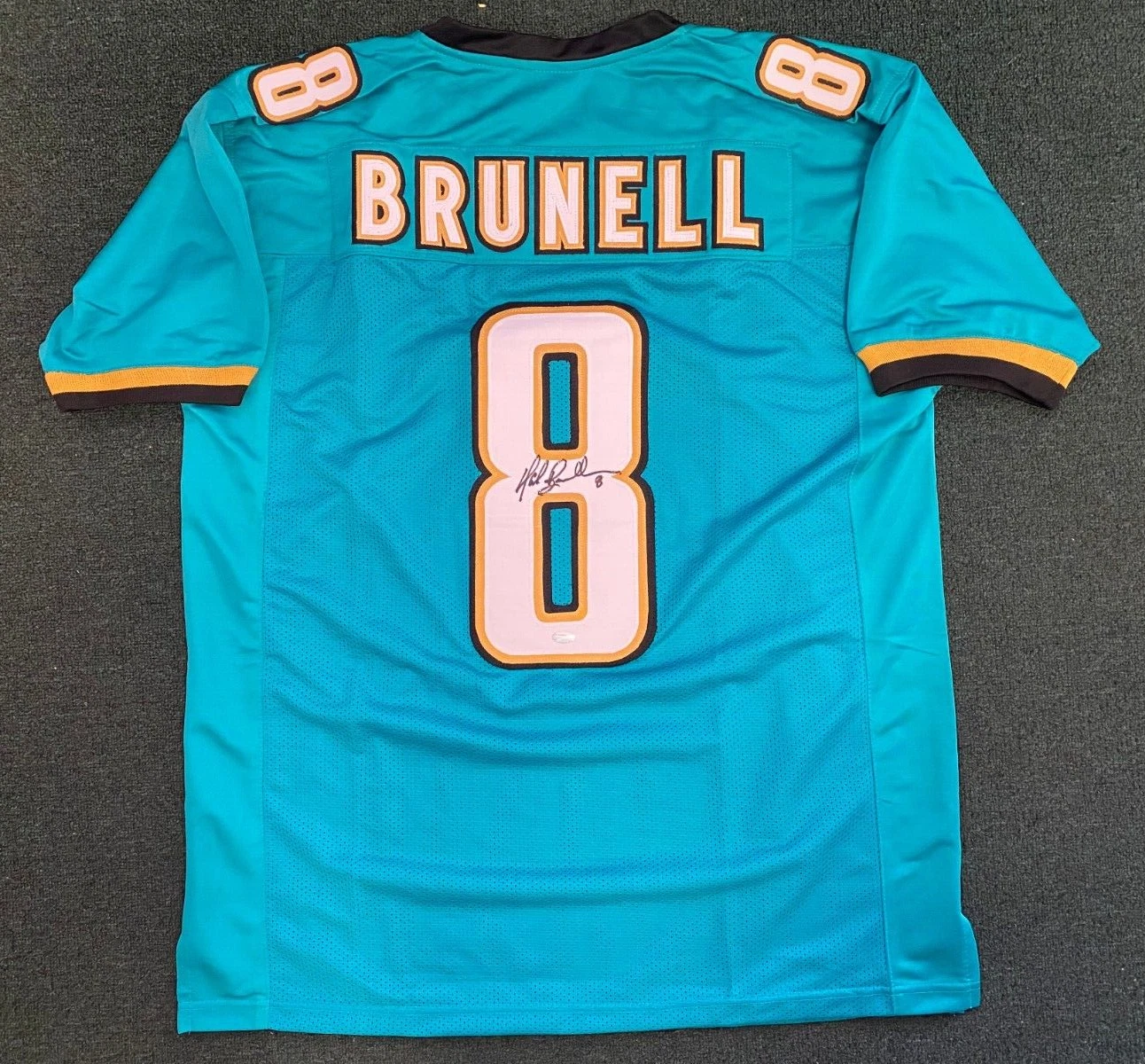 MARK BRUNELL JACKSONVILLE JAGS SIGNED AUTOGRAPH CUSTOM JERSEY SIZE XL SCHWARTZ