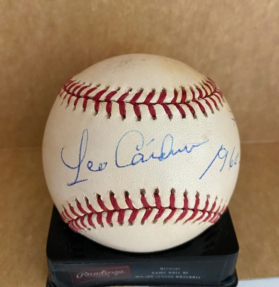 LEO CARDENAS REDS 1960-1968 SIGNED AUTOGRAPHED M.L. BASEBALL BECKETT