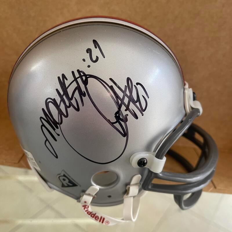 CHRIS SANDERS BUCKEYES SIGNED AUTHENTIC MINI HELMET W/COA