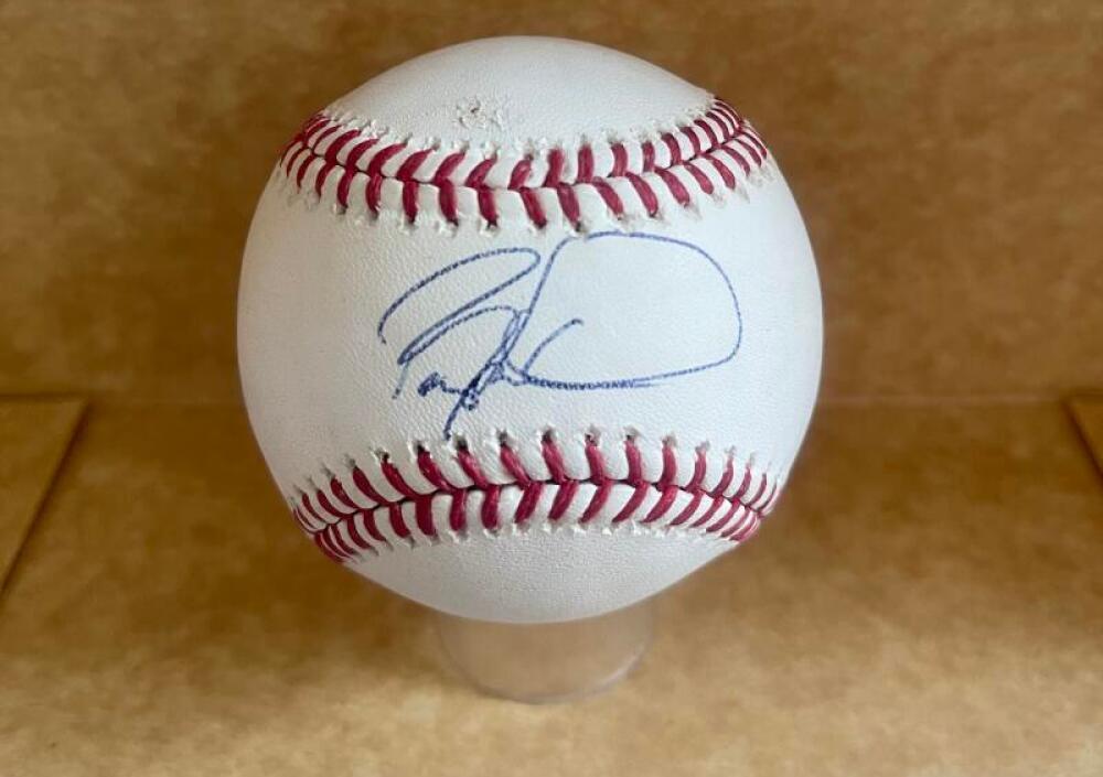 BARRY LARKIN REDS SIGNED AUTOGRAPHED M.L. BASEBALL