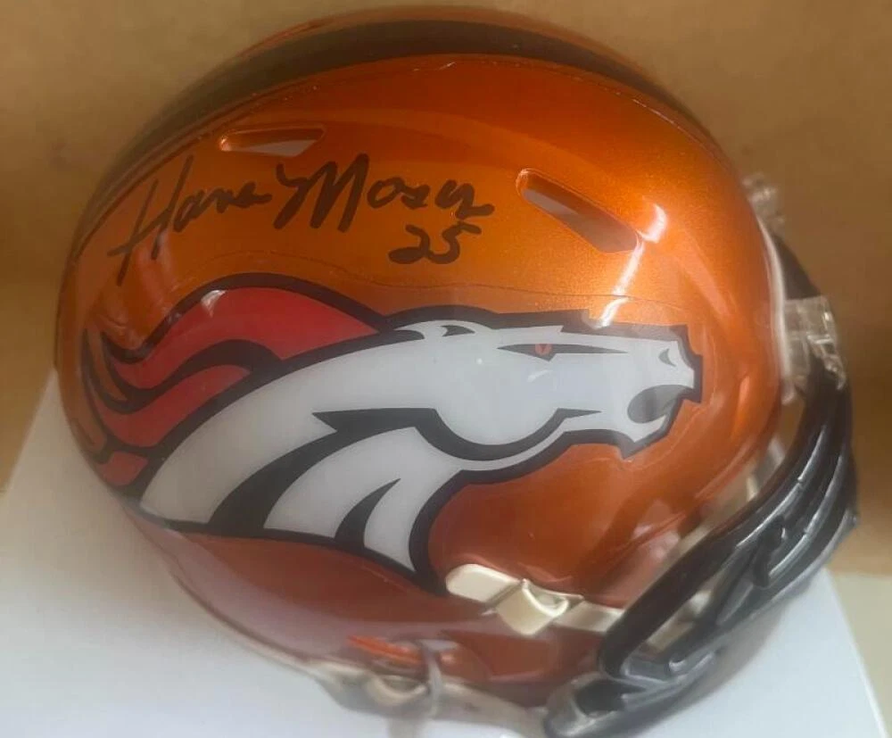 HAVEN MOSES BILL SIGNED BRONCOS SIGNED AUTOGRAPHED FLASH MINI HELMET