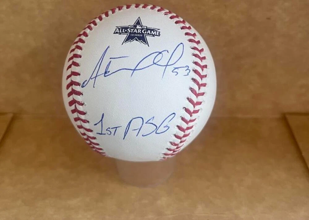 ADOLIS GARCIA RANGERS SIGNED 2021 ALL STAR BASEBALL 