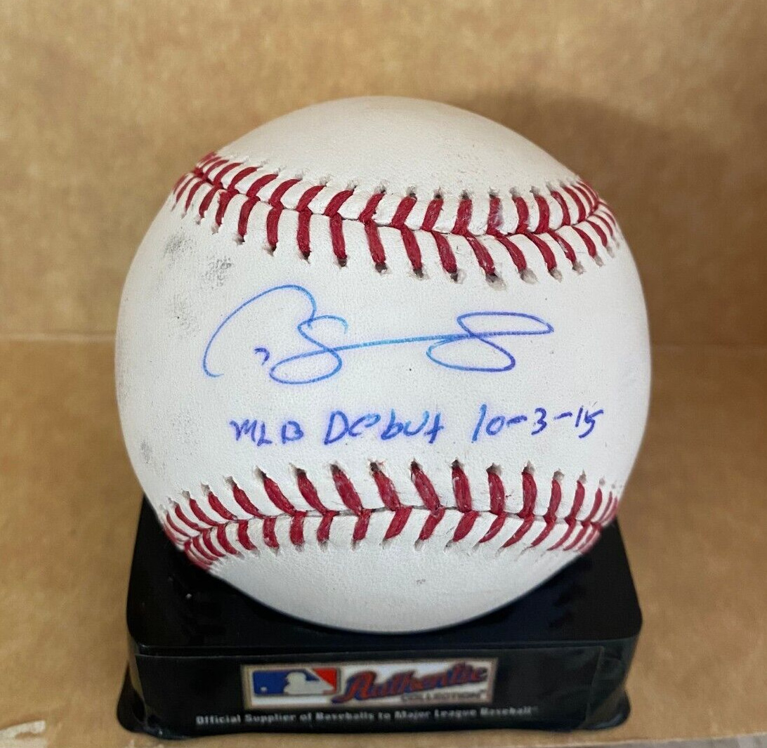 GARY SANCHEZ PIRATES/YANKEES MLB DEBUT 10-3-15 SIGNED AUTO M.L. BASEBALL MLB *