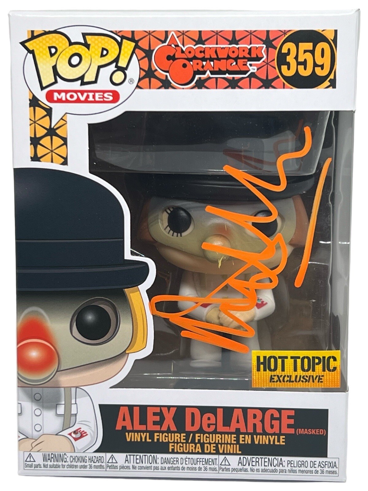 Malcolm McDowell Signed Funko Pop A Clockwork Orange Alex DeLarge Beckett COA