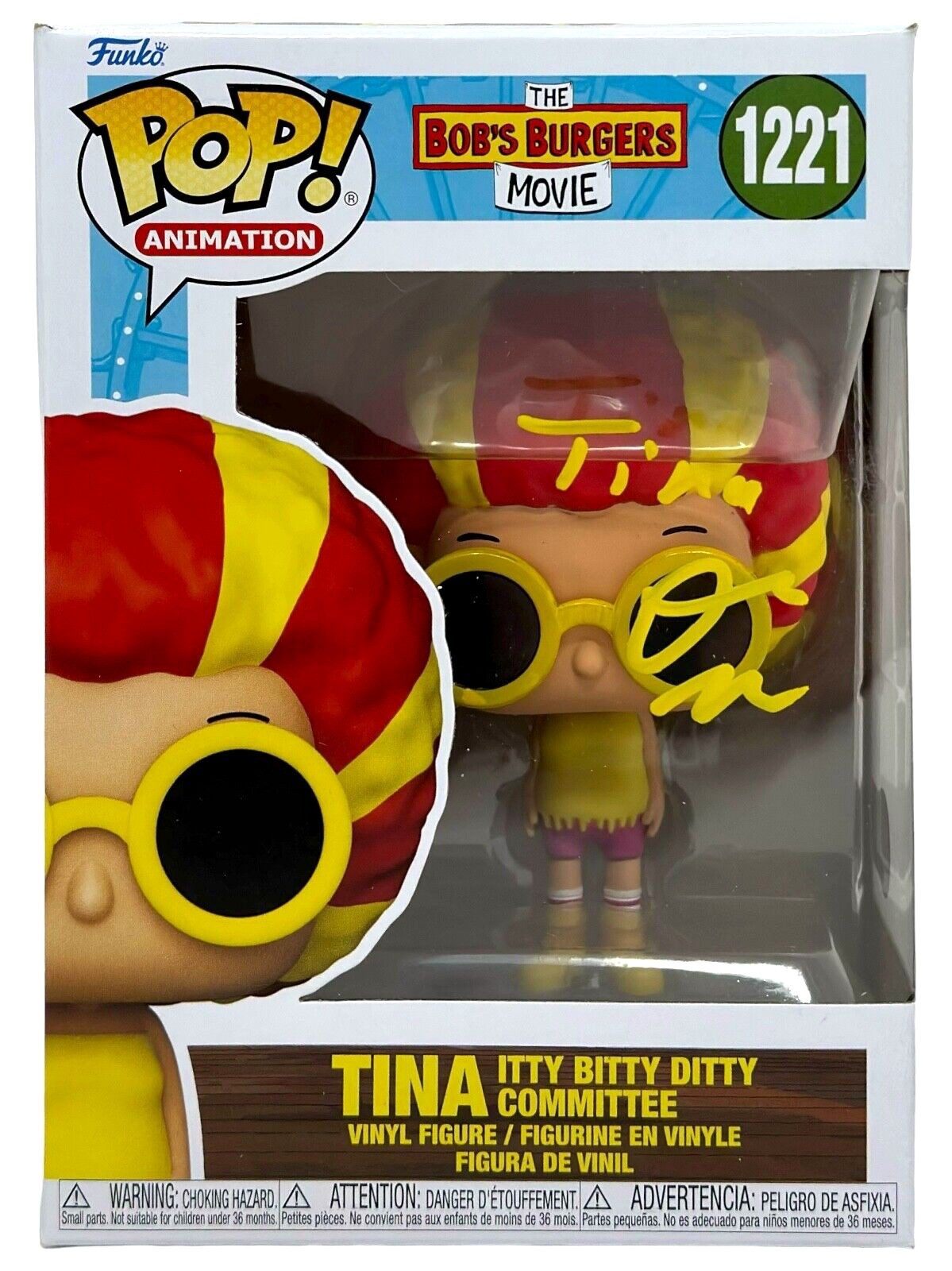 Dan Mintz Signed Autograph Bob's Burgers Movie Funko Pop Tina #1221 Beckett COA
