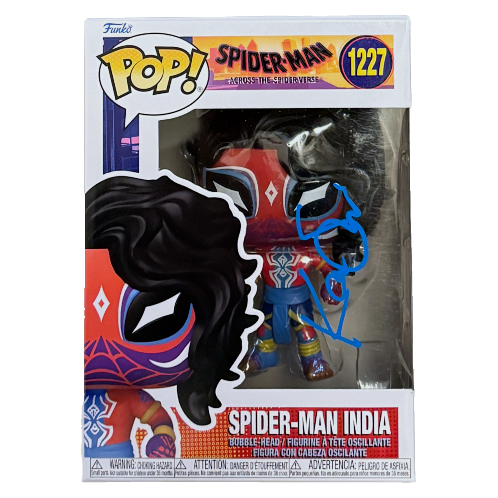 Karan Soni Signed Funko Pop Spider-Man India 1227 Spider-Verse Autograph BAS COA