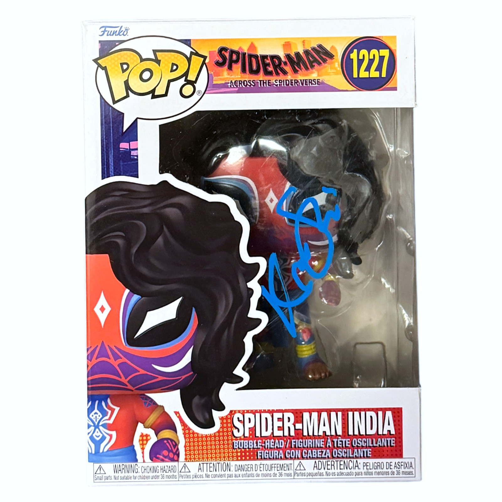 Karan Soni Signed Funko Pop Spider-Man India 1227 Spider-Verse Autograph BAS COA