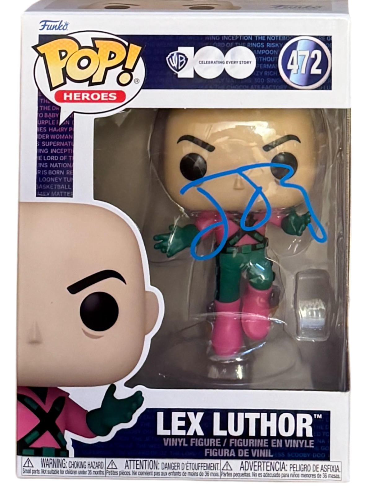 Jesse Eisenberg Signed Autograph Lex Luthor Funko Pop Batman V Superman BAS COA