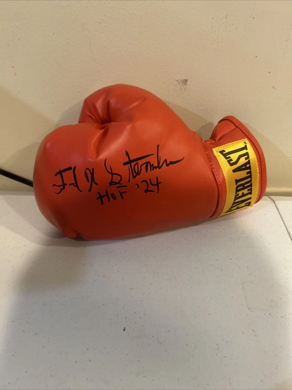 FRED STERNBURG SIGNED AUTOGRAPH EVERLAST BOXING GLOVE COA HOF 2024